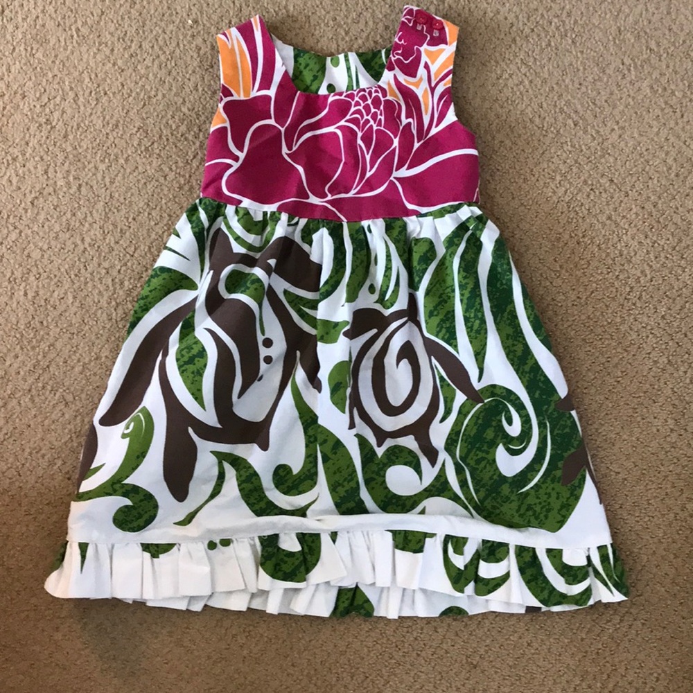 2 Dresses Hawaiian girl Handmade reversible luau
